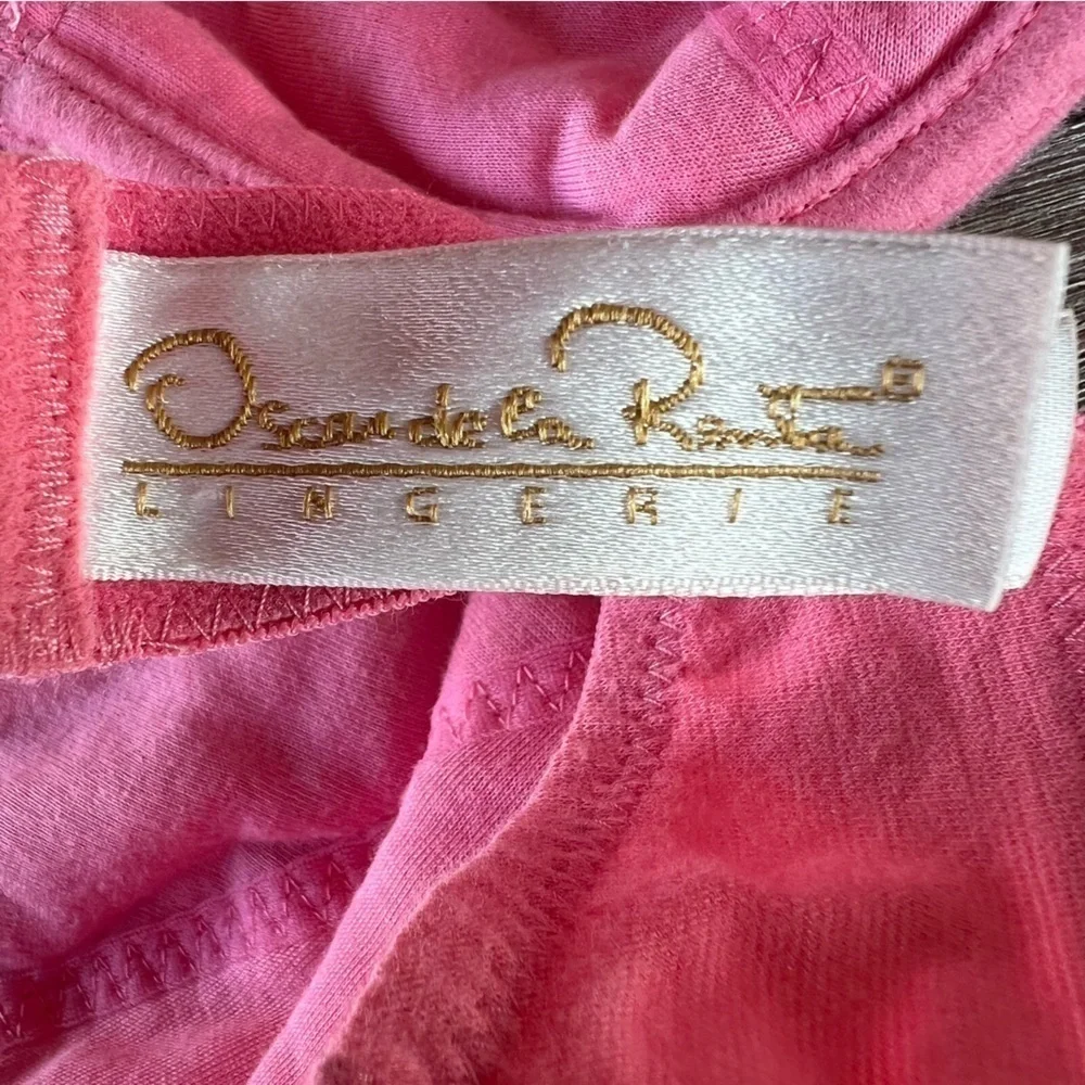 VTG NOS Oscar De La Renta Intimates 515012 Cotton Underwire Bra 34B Coral Lace